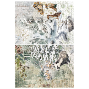 Ciao Bella - Forest Tales - Rice Paper A4 MIXED 4 PACK CBRA006