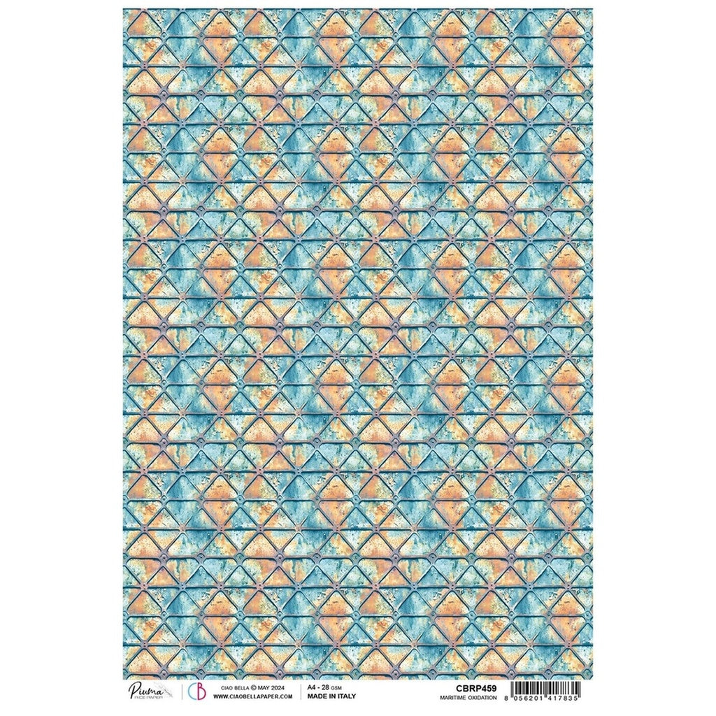 Ciao Bella - Coral Reef - Maritime Oxidation - Piuma Rice Paper A4 - CBRP459