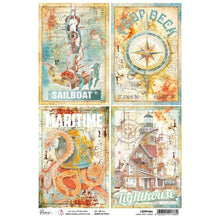Ciao Bella - Coral Reef - Set 1 - Piuma Rice Paper A4 - (Pack of 6)
