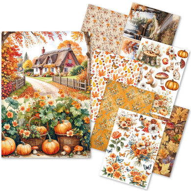 Ciao Bella - Hello Fall - Rice Paper A5 MIXED 8 PACK CBRS019
