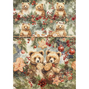 Ciao Bella - Hot Cocoa & Holly - Rice Paper A5 MIXED 8 PACK CBRS021