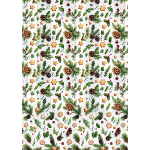 Ciao Bella - Hot Cocoa & Holly - Rice Paper A5 MIXED 8 PACK CBRS021