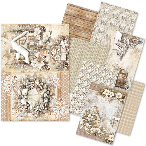 Ciao Bella - Winter Season - Rice Paper A5 MIXED 8 PACK CBRS022
