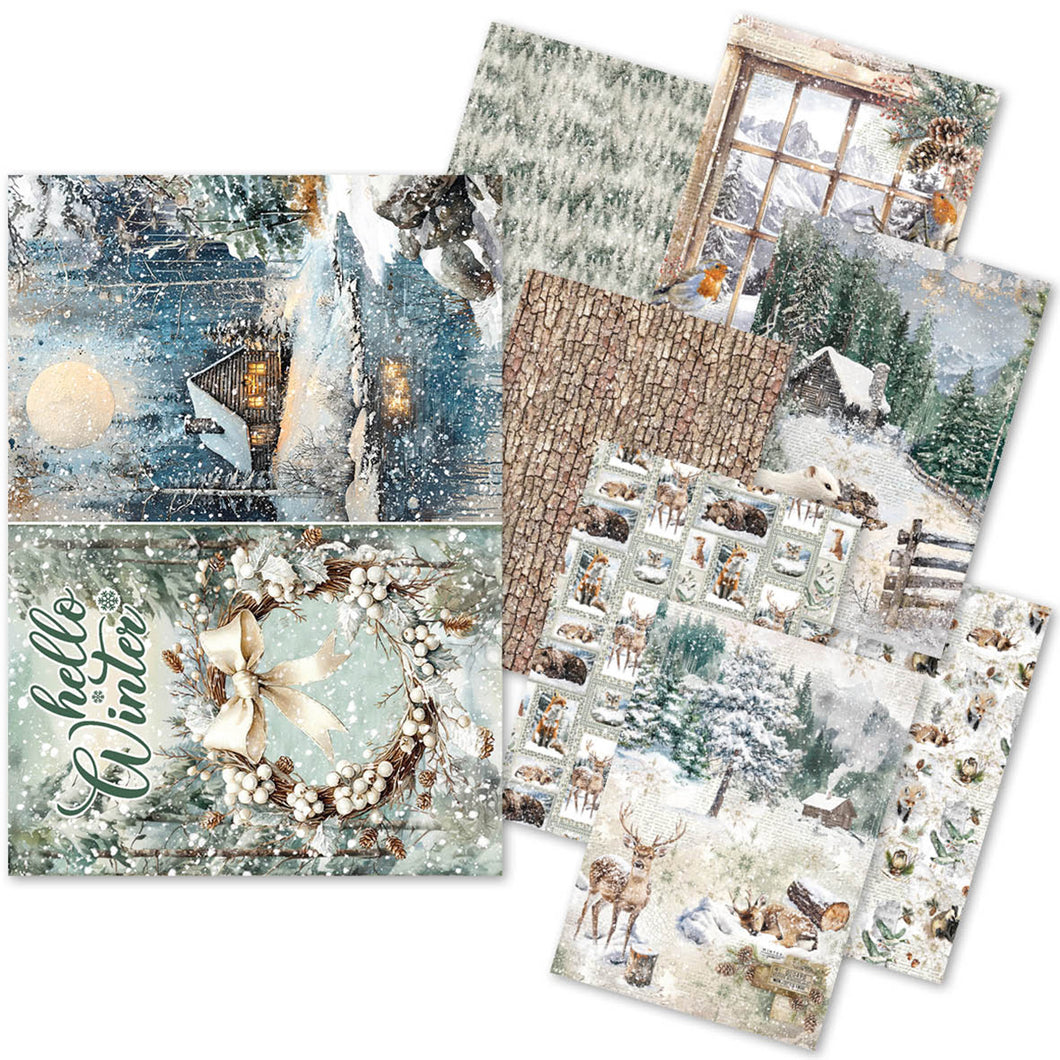 Ciao Bella - Forest Tales - Rice Paper A5 MIXED 8 PACK CBRS024