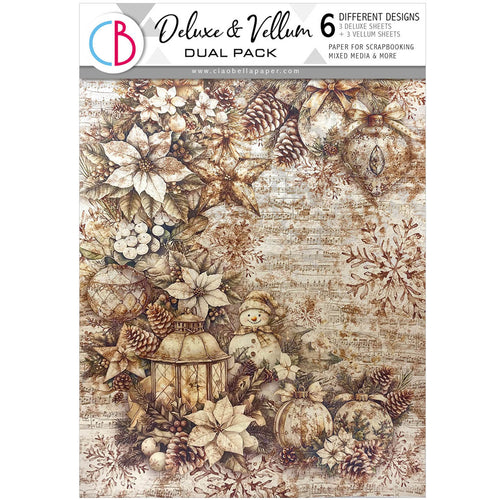 Ciao Bella - Winter Season - Deluxe Paper Silver & Vellum Dual Pack - A4 Mixed - Pack of 6 - CBX001