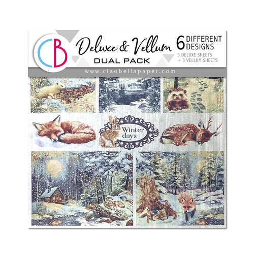 Ciao Bella - Forest Tales - Deluxe Paper Silver & Vellum Dual Pack - 6