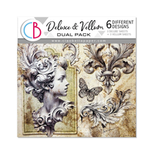 Ciao Bella - Typographic Collection - Deluxe Paper Silver & Vellum Dual Pack - 6" x 6" Mixed - Pack of 6 - CBXQ008