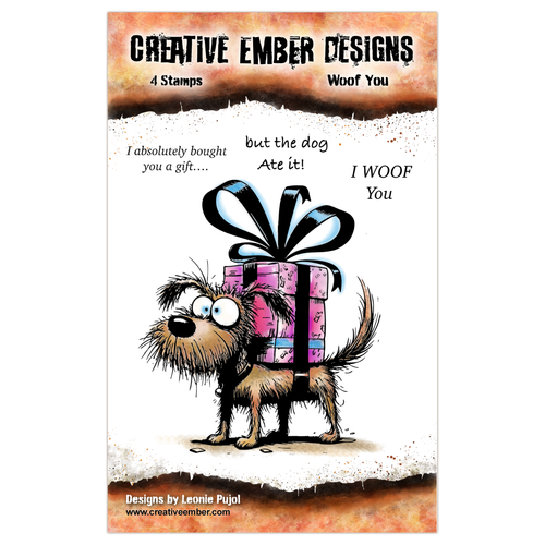 Creative Ember Designs - Woof You - A7 - 4 Stamps