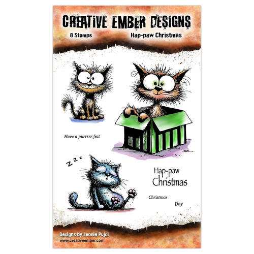 Creative Ember Designs - Hap-paw Christmas - A6 - 8 Stamps