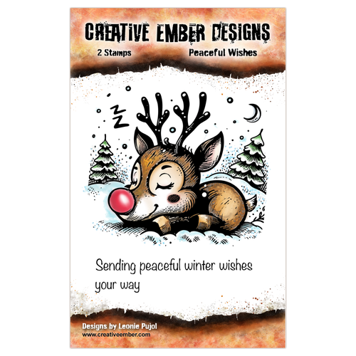 Creative Ember Designs - Peaceful Wishes - A7 - 2 Stamps