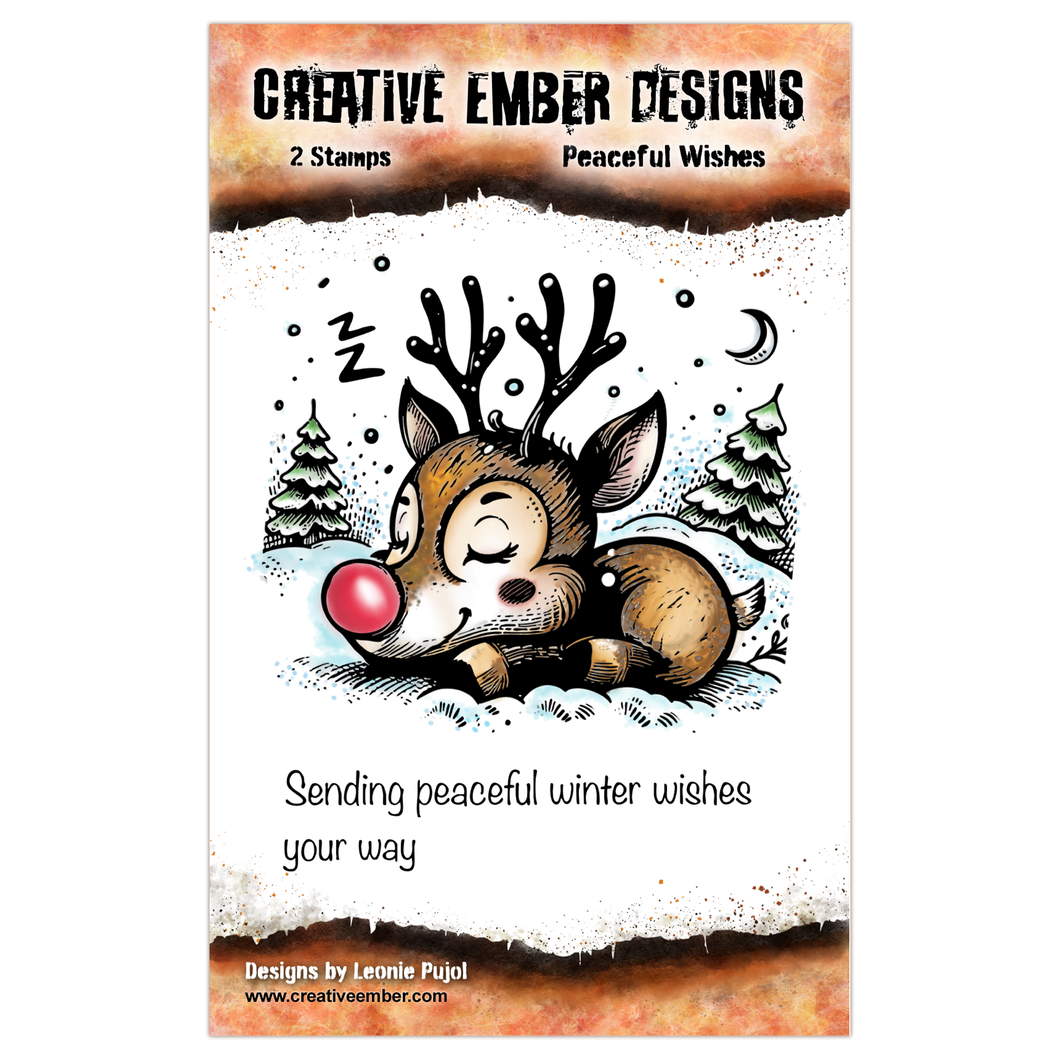 Creative Ember Designs - Peaceful Wishes - A7 - 2 Stamps