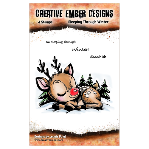 Creative Ember Designs - Sleeping Through Winter - A7 - 4 Stamps