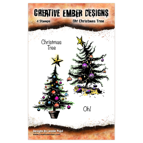 Creative Ember Designs - Oh Christmas Tree - A7 - 4 Stamps