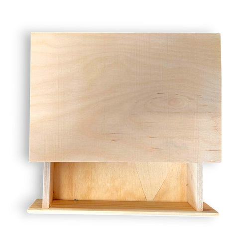 Wooden Book Box with Secret Drawer - 21 x 13 x 4.5cm