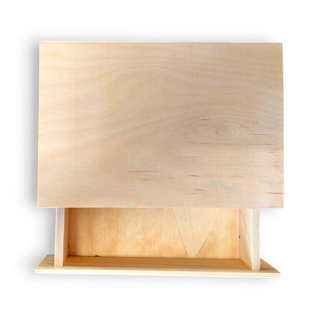 Wooden Book Box with Secret Drawer - 21 x 13 x 4.5cm