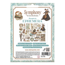 Stamperia Symphony Collection Ephemera with Adhesive Backs