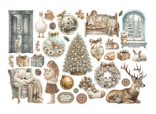 Stamperia - White Christmas - Ephemera with Adhesive Backs