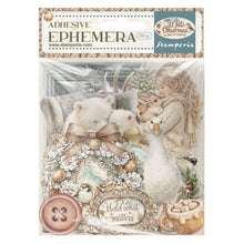 Stamperia - White Christmas - Ephemera with Adhesive Backs