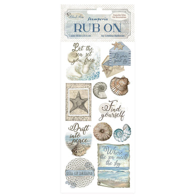 Stamperia Silent Sea Rub On  - Shells - DFLRB158 - 10.16cm x 16.6cm