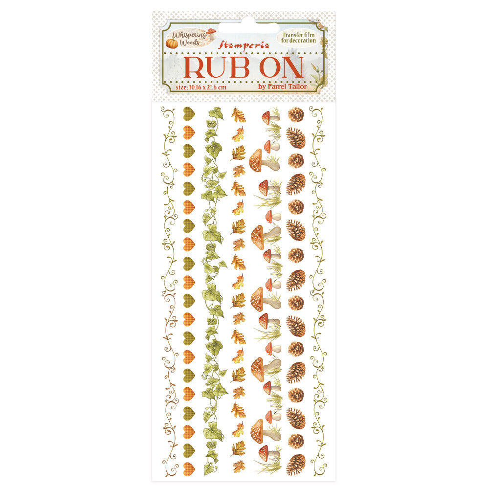 Stamperia - Whispering Woods Collection - Rub On - Border - 10.16cm x 16.6cm