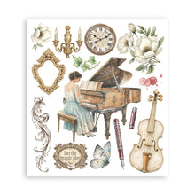 Stamperia Symphony Collection Large Rub On Selection – 20.5 x 23cm – 6 Pages