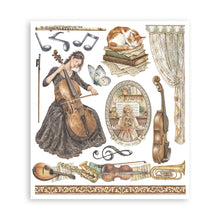 Stamperia Symphony Collection Large Rub On Selection – 20.5 x 23cm – 6 Pages