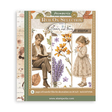 Stamperia Flowers and Poems Collection Large Rub On Selection – 20.5 x 23cm – 6 Pages