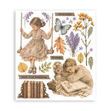Stamperia Flowers and Poems Collection Large Rub On Selection – 20.5 x 23cm – 6 Pages