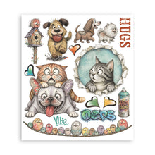 Stamperia Furry Friends 2 Large Rub-On Selection – 20.5 × 23cm – 6 Pages