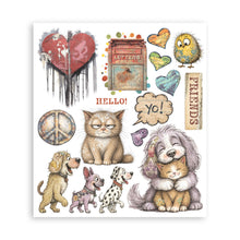 Stamperia Furry Friends 2 Large Rub-On Selection – 20.5 × 23cm – 6 Pages