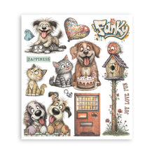 Stamperia Furry Friends 2 Large Rub-On Selection – 20.5 × 23cm – 6 Pages
