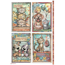Stamperia Furry Friends 2 A4 Rice Paper – Pack of 6