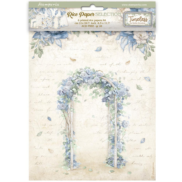 Stamperia - Timeless - A4 Rice Paper Bundle (6 x papers) - DFSA4XWE