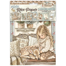 Stamperia - White Christmas - A6 Mini Rice Paper – Pack of 8