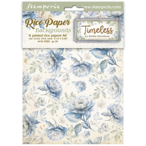 Stamperia - Timeless - A6 Rice Paper Bundle (8 x papers) - DFSAK6041