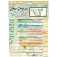 Stamperia - Daisy Art Collection - Backgrounds - A6 Rice Paper Pack of 8