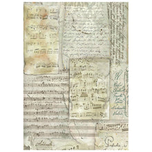 Stamperia Symphony Collection Backgrounds A6 Rice Paper – Pack of 8