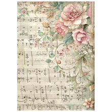 Stamperia Symphony Collection Backgrounds A6 Rice Paper – Pack of 8