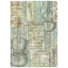 Stamperia Symphony Collection Backgrounds A6 Rice Paper – Pack of 8
