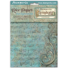 Stamperia Symphony Collection Backgrounds A6 Rice Paper – Pack of 8