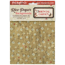 Stamperia Oriental Garden Collection Backgrounds A6 Rice Paper – Pack of 8