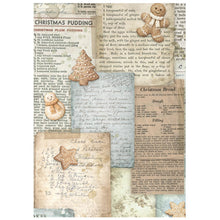 Stamperia - White Christmas - Backgrounds A6 Rice Paper – Pack of 8