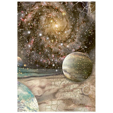 Stamperia Cosmos A6 Background Rice Paper – Pack of 8