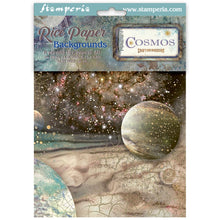 Stamperia Cosmos A6 Background Rice Paper – Pack of 8