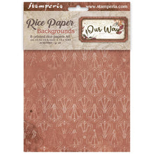 Stamperia Our Way Collection Backgrounds A6 Rice Paper – Pack of 8