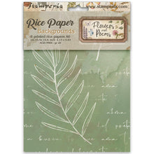 Stamperia Flowers and Poems Collection Backgrounds A6 Rice Paper – Pack of 8