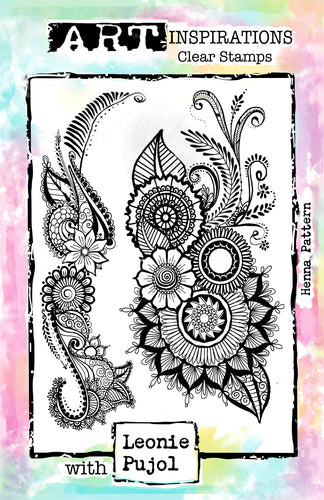 Henna Pattern A5 stamp set - includes 2 stamps