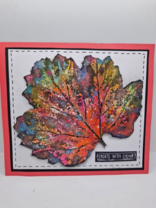 Art Inspirations Rubber Stamps - Nature Prints Collection - designs by Leonie - The Leaf 8" x 8"