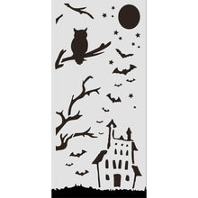 Stamperia Halloween Collection - House & Owl Stencil 12x25cm