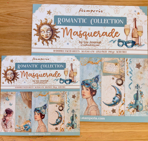 Stamperia - Masquerade Collection Double Faced Paper Pad Bundle (12 x 12' & 8 x 8')